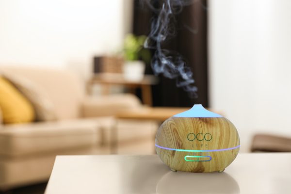 <p>BEST SELLING OCO Life Light Wood Grain Ultrasonic Diffuser 400ml with Home Essentials Kit 3 Oils </p> - Image 3