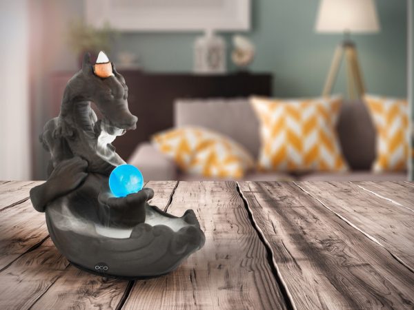 OCO Life Handcrafted Ceramic Mystical Dragon Incense Burner & Glass Ball with Backflow Cones & Incense Sticks - Image 2