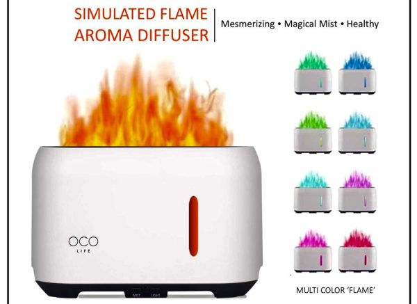 Mesmerising and Magical Simulated Flame Diffuser with Superior Cool Mist Technology 4th Gen 240ml white - Image 2