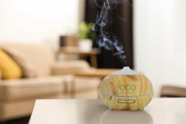 <p>BEST SELLING OCO Life Light Wood Grain Ultrasonic Diffuser 400ml with Home Essentials Kit 3 Oils </p> - Image 7